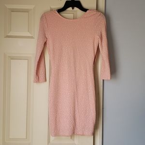 Short pale pink party dress